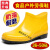 短筒白色卫生靴低帮男女雨鞋雨靴大码厨师鞋4647484950码 黄色晴雨鞋 43