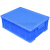 塑料周转箱带盖加厚长方形胶箱框筐胶框收集箱收纳箱零件盒物流箱 5号胶箱蓝色无盖 中号