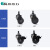 易得力低重心尼龙PA设备脚轮2.5寸3寸丝杆万向刹车轮M433-16 3寸丝杆刹车M43343E-M433-16