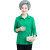 胖奶奶装特体大码200斤加肥加大纯色亚麻小衫七分袖女装衬衫上衣 绿色 XL=建议130-140斤可穿