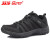3515强人超轻防滑黑色胶鞋网面透气系带减震跑鞋 黑色(3515标) 标准运动鞋码 43(265)