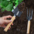 出极小铲子挖野菜家用种花盆栽养花园艺工具种植多肉神器三件套家用铲 黑色宽式铲子