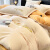 XCOOKA类婴儿牛奶绒床上四件套冬季珊瑚绒法兰绒床单被套1.5米床笠米黄