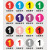 码贴圆形数字贴纸机台编号桌号活动选手标签自粘 10厘米 1-84