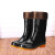 苏识 雨鞋男士水鞋雨靴防滑防水水靴 中筒加绒（加毛口套）(单位：双) 45 黑