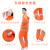 雨裤套装男保洁橙反光条分体式道路施工清洁工人工地 桔黄透气网格内里 XL