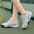 LNML网球鞋女士专用春秋透气皮面运动鞋防滑耐磨打网球运动鞋男女球鞋 黑色 W992标准码 36