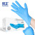 贸正一次性蓝色防护手套100只 丁腈PVC合成无粉防滑防水耐磨清洁清洗盒装抽取式 S