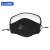 苏识 PM2.5防尘护目镜口罩 户外骑行面罩带呼吸阀滤片含熔喷布防护面罩 黑色 3250011