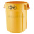 圆形塑料桶储物桶带盖大号垃圾桶户外小区物业塑料环卫桶加厚 特厚121升红+盖子+底座