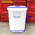 亚润 塑料桶圆桶塑料桶带盖胶桶加厚160升超大号 60#约装120斤水(有盖*白色)