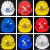 OLOEY安全帽工地施工程建筑工人ABS国标加厚防护头盔定制印字 V型透气安全帽橙色