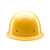德威狮玻璃钢安全帽男国标加厚施工建筑工程头盔透气定制LOGO防护帽 N17黄色烤漆钢钉旋钮款