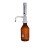 希万辉 套筒式可调定量加液器透明棕色玻璃加液瓶塑料套装 棕色瓶套装-1000ml