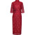 尚然乐（SHANGRANLE）儿子结婚喜婆婆高档旗袍1000以上婚宴装蕾丝季2024礼妈妈礼服连衣 红色21352 3XL125-135斤