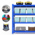 实承货架仓储货架层架家仓库用200*40*200多层货物架100kg/层轻型超市展示架蓝色钢制储物架置物架