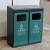 迪恩斯（DEANS）分类垃圾桶户外小区街道广场大号商用垃圾箱室外公园景区环卫果皮箱双桶 绿色