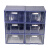腾正跃 桌面抽屉diy收纳盒手工配件材料储物盒小物件串珠分类柜子 B-2蓝色(有隔板)
