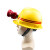 宝利莱518矿用专用矿灯防爆防水强光超亮锂电池充电 井下安全帽凌 红色灯+黄色矿帽 白光