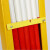寰跃 伸缩围栏 绝缘电力可移动式 玻璃钢（管式）黄红色1.2m高*可伸2.5m