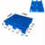 吹塑九脚塑料托盘物流卡板叉车板工业托板仓库用防潮垫板地牛拖盘 蓝色1200*1000*150mm7.5公斤