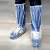 一次性鞋套防水雨天加厚长高筒养殖靴套防滑户外漂流耐磨塑料脚 (蓝色)橡筋款100只 皮筋上拉固 均码