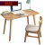 小孩子读书的书桌子北欧实木电脑桌台式家用简约办公书桌中小学生学习桌椅套装 长80宽40高75单桌