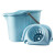 金诗洛 塑料清洁拖把桶 加厚手压带提手墩布脱水桶耐用简易办公司清洁桶 蓝色 K404