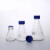 HKNA玻璃透明螺纹口丝口蓝盖试剂瓶锥形瓶子密封带刻度化学实验室取样 蓝盖锥形瓶500ml
