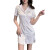蕾菡芮夏白色衬衫连衣裙女设计感衬衣裙子女装性感感女装女神范 白色 XL