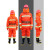 02式97消防服套装防火服5五件套森林战斗防护服14款消防员服装 橘红97款(五件套)优质款