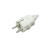 吉宝欧标接线插头 16A 白色两脚圆柱欧式插头 欧规 德标 法式发电机线 白色