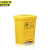 京洲实邦 40L 医疗废物垃圾桶医疗周转箱黄色诊所医脚踏式废弃物锐利器盒 JZ-LJT10010