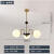 明湃北欧轻奢法式美式客厅灯现代简约复古艺术卧室餐厅设计师灯具 3头金色-三色变光