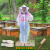 定制适用迷彩蜂衣连体防蜂服防蜂衣全套透气防蜜蜂衣服养蜂工具蜂衣 绿迷彩分体套装+手套+蜂扫 L(155cm-165cm)