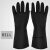 工业耐酸碱手套劳保浸耐磨作防水滑塑橡胶工业带胶皮手套 黑色B31-L L