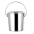 采易乐 加厚无磁不锈钢水桶带盖手提式油桶带盖储水圆桶 23*23