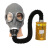 锐麻 59式防毒面罩 喷漆化工粮食熏蒸消防全面具 鬼脸防毒面具 面罩+0.5米管+7号罐 
