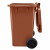 中典 大号户外垃圾桶 物业环卫商用带盖分类垃圾桶果皮箱 可定制 100L棕色湿垃圾