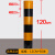 直纹红白反光膜反光贴黄黑警示贴定做电力警示柱电网反光膜 加强型黄黑直纹(120cm*50米)