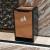 不锈钢酒店大堂立式商用户外垃圾桶带烟灰缸果皮箱定制分类烟灰桶 yh416-黑烤漆-24L