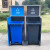 迪恩斯（DEANS）户外不锈钢分类垃圾桶大容量室外两分类大号商用垃圾箱小区街道学校果皮箱480L