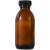 棕色透明小口玻璃瓶试剂瓶样品瓶密封小空瓶分装瓶药剂瓶耐腐蚀垫 棕色100ml+硅胶垫