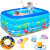 京滔PVC婴儿浴盆洗澡盆 宝宝儿童套餐充气婴儿游泳池 三层150cm豪华套餐