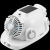 HKFZ带风扇太阳能帽子制冷双空调智能充电多功能电扇国标的工地安全帽 双风扇红色9000空调蓝牙款