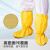 液体定制防滑防防护碱化学品鞋套靴套危化品PVC耐酸防化防水车间 黄色100双 均码