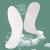 苏识 AF015 夏季薄款吸汗防臭乳胶运动透气皮鞋垫软底舒适按摩鞋垫 白色 35-36码 2双装