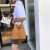 MEDYSTM包包女23夏季新款韩版时尚草编洋气竹节手提抽带单肩斜挎水桶包 白色