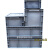 加厚EU箱过滤箱物流箱塑料箱长方形周转箱欧标汽配箱工具箱收纳箱 6412号600*400*120 灰色