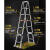 铝合金升降机可移动升降平台高空作业车梯小型移动式升降台 德标宽踏板人字梯3.4米C